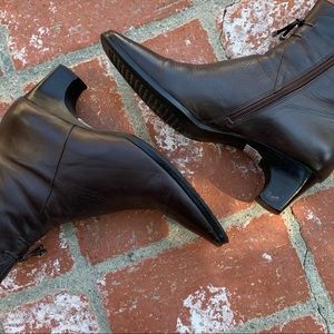 BASTO leather square toe ankle boot.